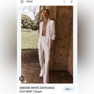 Dissh White Satin Blazer Set - US Size 6 in both - Worn once